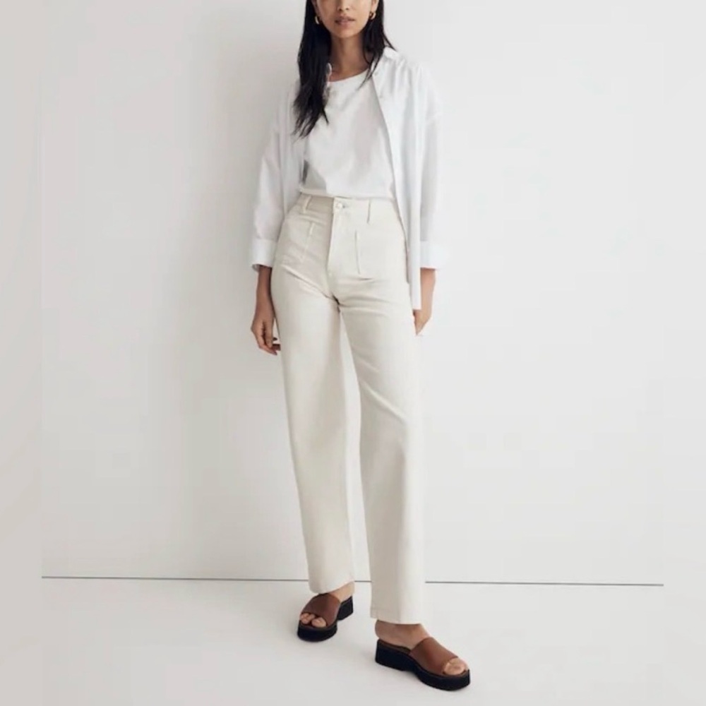 Madewell Women's Perfect Vintage Wide Leg Jean Cream Jeans